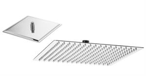 Soffione Doccia Quadro Acciaio Inox Cromo D.30 D.1/2 Metaform TopLin