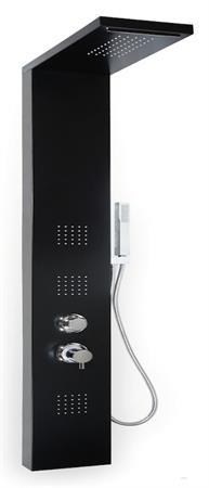 Colonna Doccia MANHATTAN in Alluminio Nero   4 Funzioni Metaform