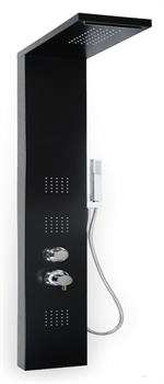 Colonna Doccia MANHATTAN in Alluminio Nero   4 Funzioni Metaform