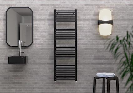 Termoarredo Lisa 22 Tubo Black T01 Nero Op.H700x500 Int.450 Wat 306