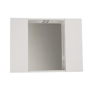 Specchiera a due Antine Lisce  Bianca Cm L80xP15