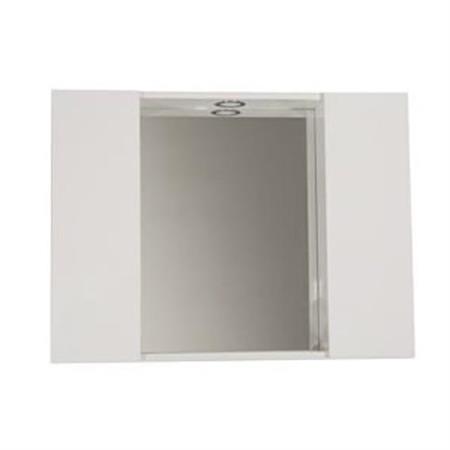 Specchiera a due Antine Lisce  Bianca Cm L80xP15