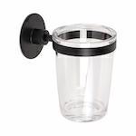 Porta Spazzolini Accessori Acciaio Verniciato Serie Wind Black Metaf