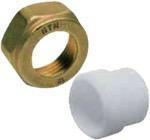 Dado Ottone Giallo+Ogiva Monocono in Teflon per Collettori D.1/2x12