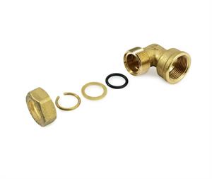 Raccordo per Tubo Rame con Ogiva O-Ring Gomito Femmina D.1 x22