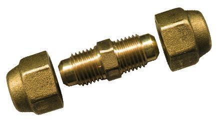 Raccordo Doppio per Tubo Rame Gas Clima D.1/4x 6x1/4