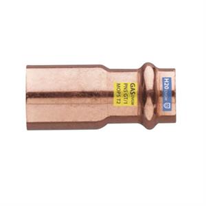 Raccordo in Rame Pressare Acqua/Gas Manicotto Ridotto MF D.15x12