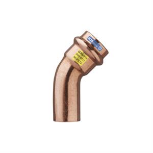 Raccordo in Rame a Pressare Acqua/Gas Gomito 45° MF D.18