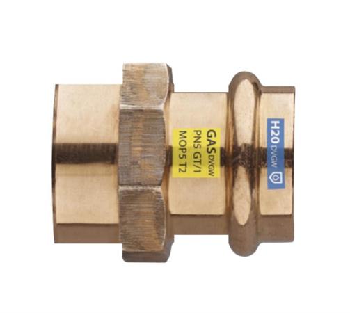 Raccordo in Bronzo Pressare Acqua/Gas Manicotto Diritto F D.22x3/4