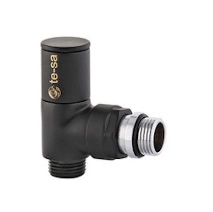 Valvola Squadro Manuale Te-Sa Nera   con Manopola D.1/2x1/2