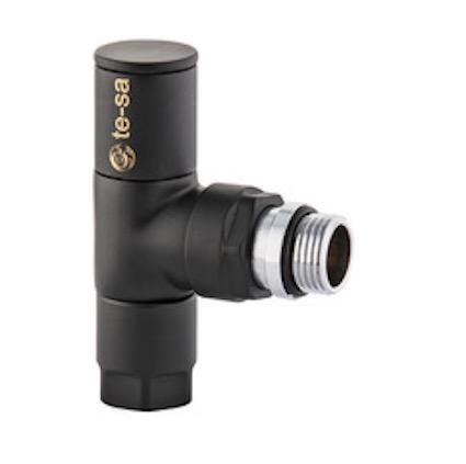 Detentore Squadro Manuale Te-Sa Nero   con Manopola D.1/2x1/2