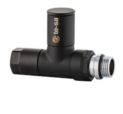 Detentore Diritto Manuale Te-Sa Nero   con Manopola D.1/2x1/2