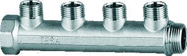 Collettore Te-Sa 4 Vie Cromato Normale D.3/4x1/2 MF