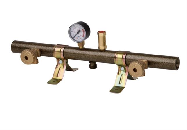 Centralina Gas Bombola C/Valvola Sicurezza e Manometro 2 Attacchi