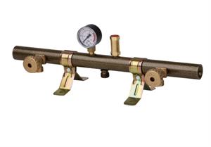 Centralina Gas Bombola C/Valvola Sicurezza e Manometro 2 Attacchi