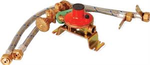 Minicentralina Gas Bombola C/Valvola Flex e Rubinetti Kg 4 con Flex