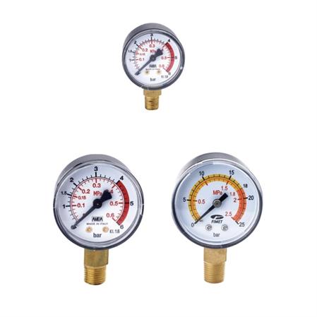 Manometro per Gas Gpl Taratura da 0-25 bar a Secco D.1/4