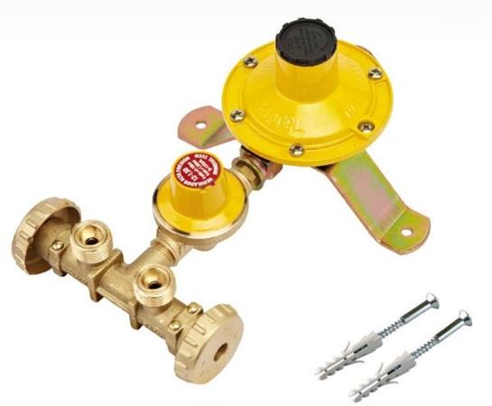 Minicentralina Gas Bombola Doppio Stadio C/Valvola e Rubetti Kg12-4