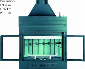 Termocamino Produzione Acqua Calda Sanitaria e Riscaldamento Kcal 29