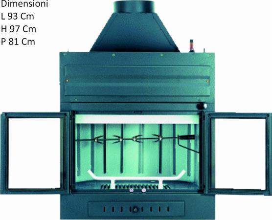 Termocamino Produzione Acqua Calda Sanitaria e Riscaldamento Kcal 29