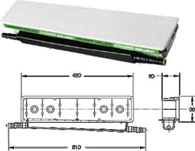 Cassetta Coibentata Predisposizione Condensa Clima L420xH98xP60 mm B