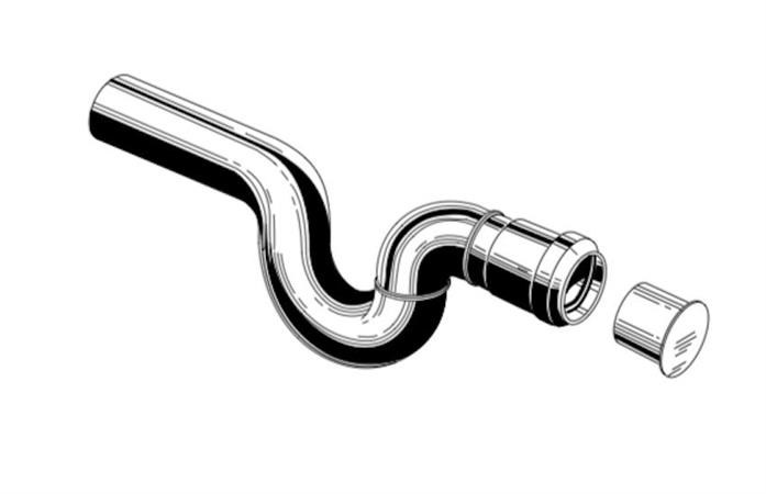 Sifone PEHD Valsir per Scarico Condensa D.40x40 L320 H90 VS0700272