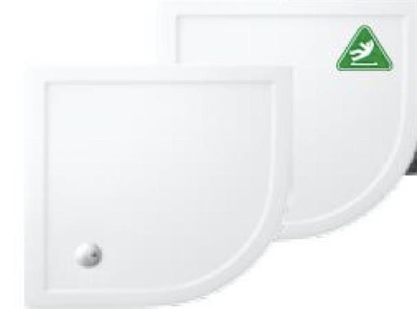 Piatto Doccia Acrilico Quadrato Tondo 80x80 B/co Clear Gold Antib.