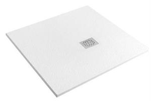 Piatto Doccia Politek Quadrato cm 80x80x2,5   Bianco Pietra