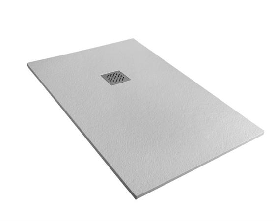 Piatto Doccia Politek Rettangolare cm 160x90x3   Bianco Pietra Decen