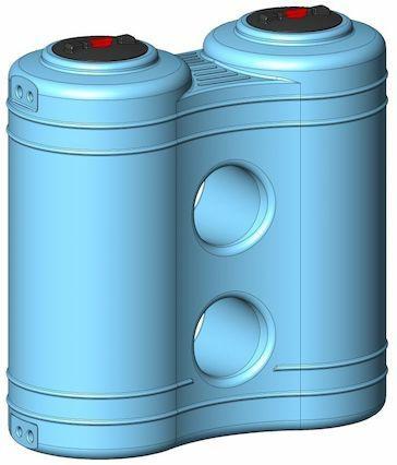 Serbatoio Polietilene Monoblocco Lineare Lt 1000 J1000 Rototec