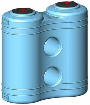 Serbatoio Polietilene Monoblocco Lineare Lt 1000 J1000 Rototec