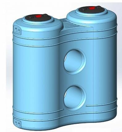 Serbatoio Polietilene Monoblocco Lineare Lt 2000 J2000 Rototec