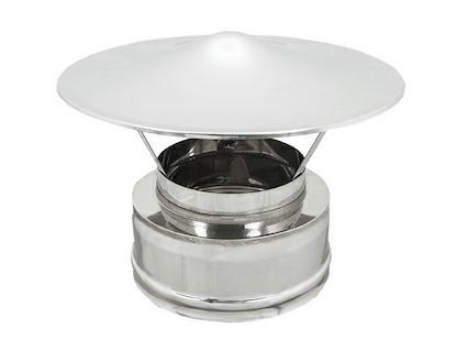 Cappello Cinese Base Tonda Acciaio Inox Aisi304 Monoparete S/G. D.80