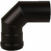 Gomito 90° Pesante Colore Nero per Stufe a Pellet Sp.12/10 D.80 Pz 2