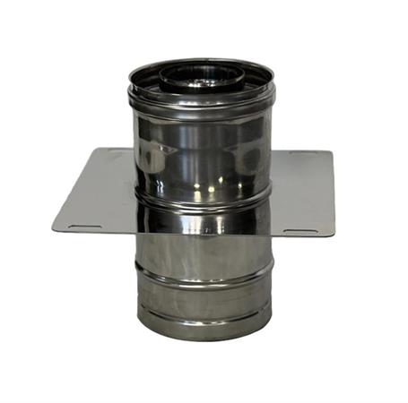 Piastra Intermedia Doppia Parete Accia.Inox Aisi 316L304 D. 80/130