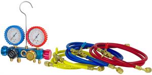 Gruppo Manometri Pulse-Free Vite Regolazione 4 Vie R422,R407C,R134A