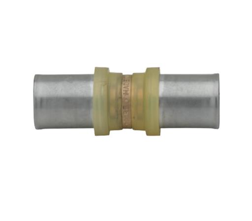 Raccordo Tubo Multistrato Pressare Gas Diritto Doppio D.20x20x2