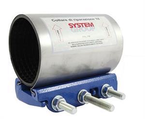 Collare di Riparazione per Tubo Zincato D.108-118 mm T3