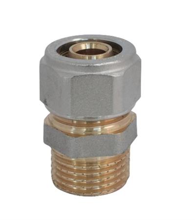 Raccordo Tubo Multistrato Stringere Fisso Diritto Maschio D.16x3/4x2