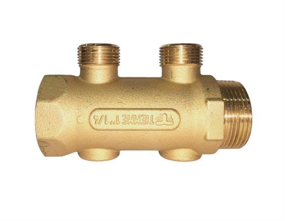 Collettore Semplice in Ottone Giallo 2 Vie D.11/4G  3/4 (D.18)