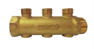 Collettore Semplice in Ottone Giallo 3 Vie D.11/4G  3/4 (D.18)