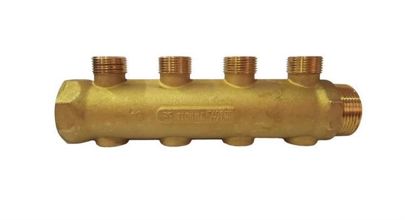 Collettore Semplice in Ottone Giallo 4 Vie D.11/4G  1  (D.24)