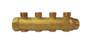 Collettore Semplice in Ottone Giallo 4 Vie D.11/4G  1  (D.24)